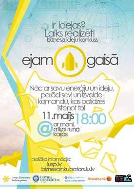 Biznesa inkubators un LU Studentu padome aicina piedalīties ideju tusiņā „Ejam Gaisā!