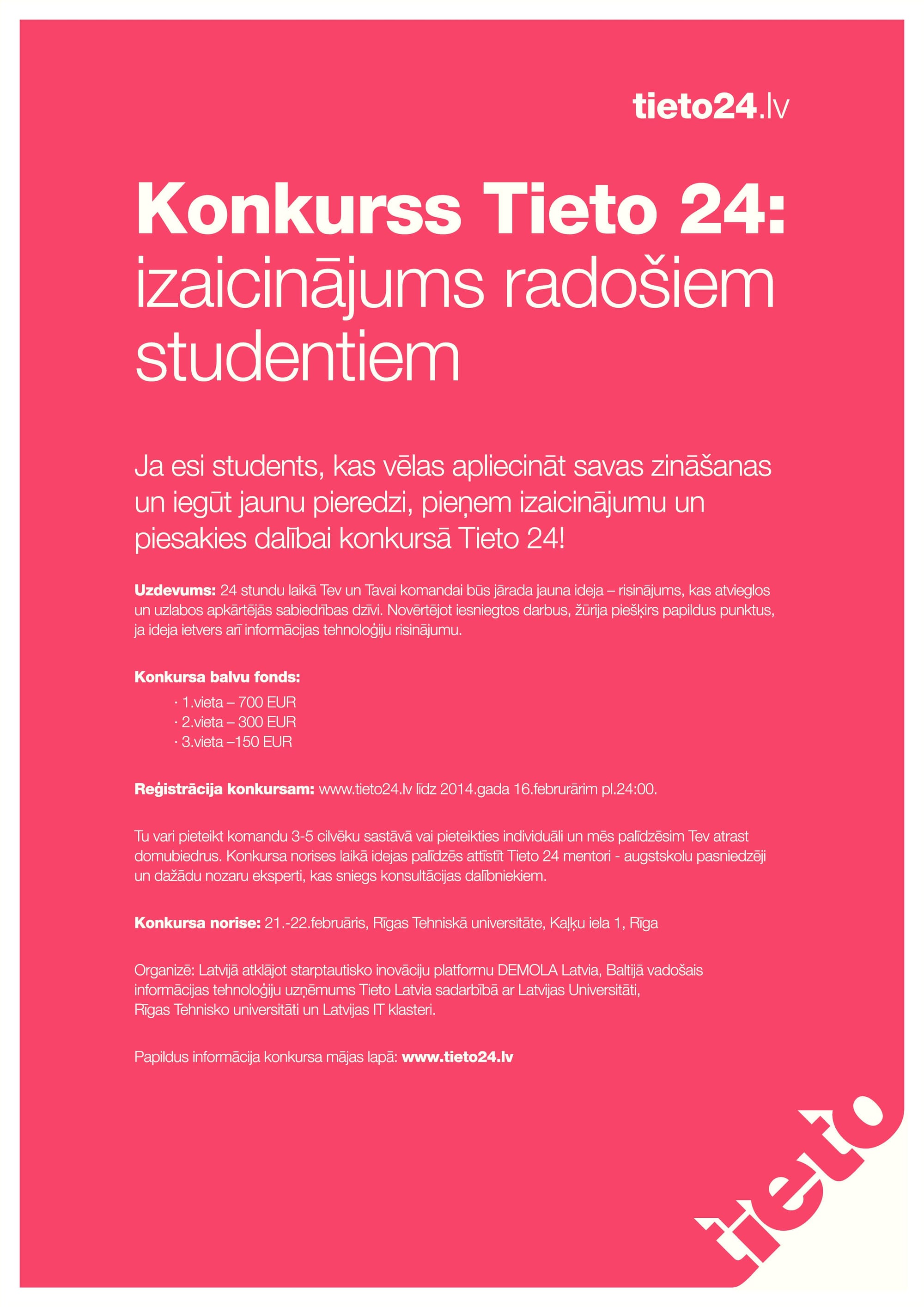 Piedalies 24h ideju sacensībās Tieto 24!