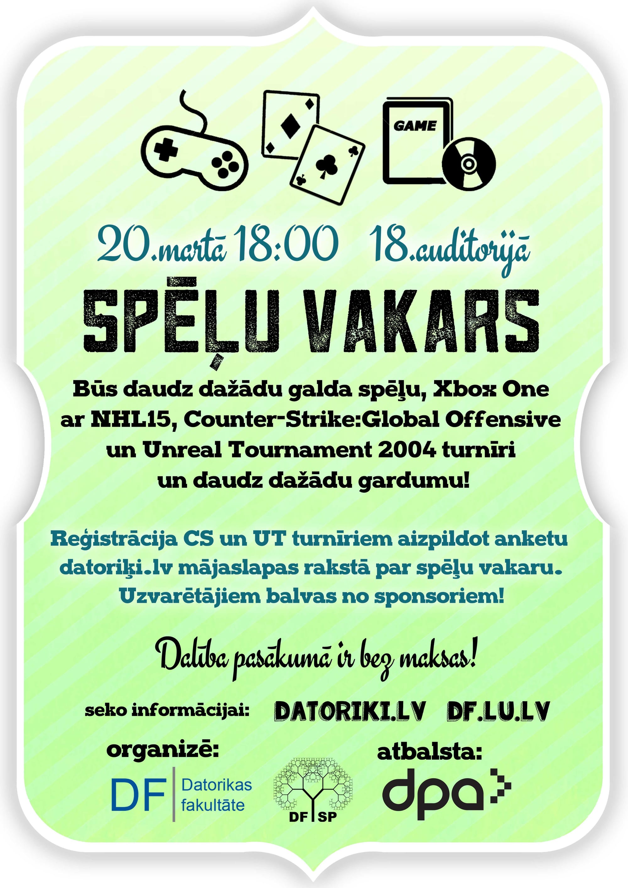 DF dzimšanas dienas spēļu vakars