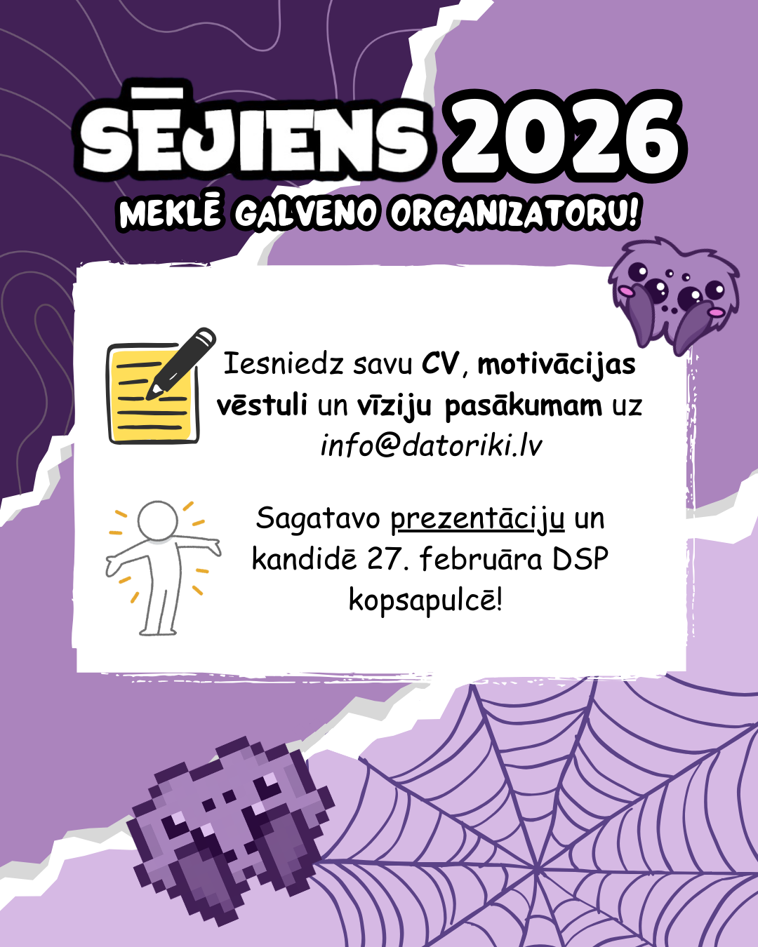 Piesakies "Sējiens 2026" galvenā organizatora amatam!