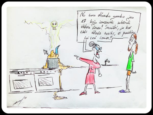 Karikatūras par studenta dzīvi dienesta viesnīcā, kas liek smieties  un ... padomāt!