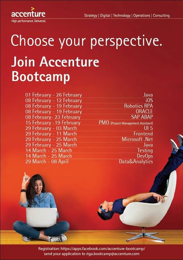 Pievienojies Accenture Ziemas Programmēšanas skolām