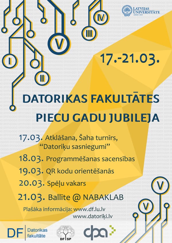 Datorikas fakultāte svin savu piekto dzimšanas dienu