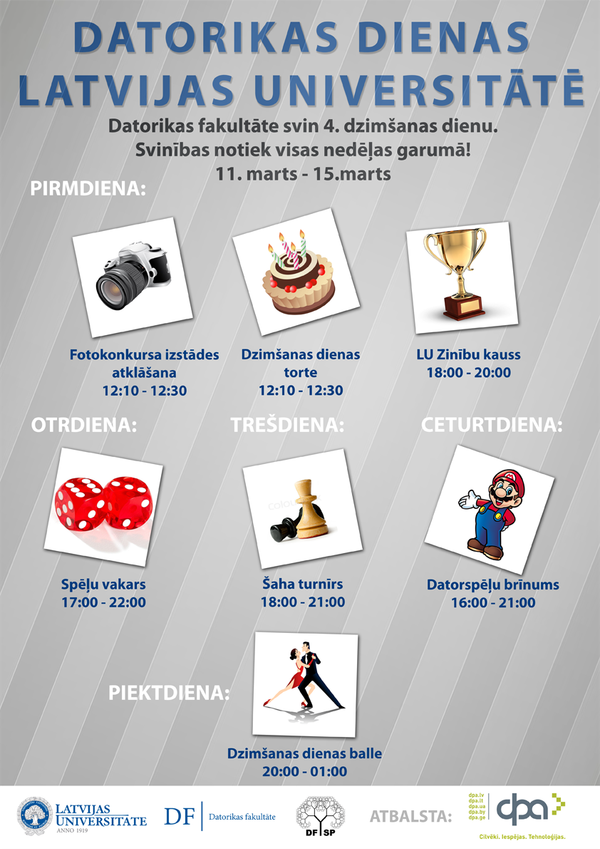 Datorikas dienas Latvijas Universitātē 2013 - jau nākamnedēļ!