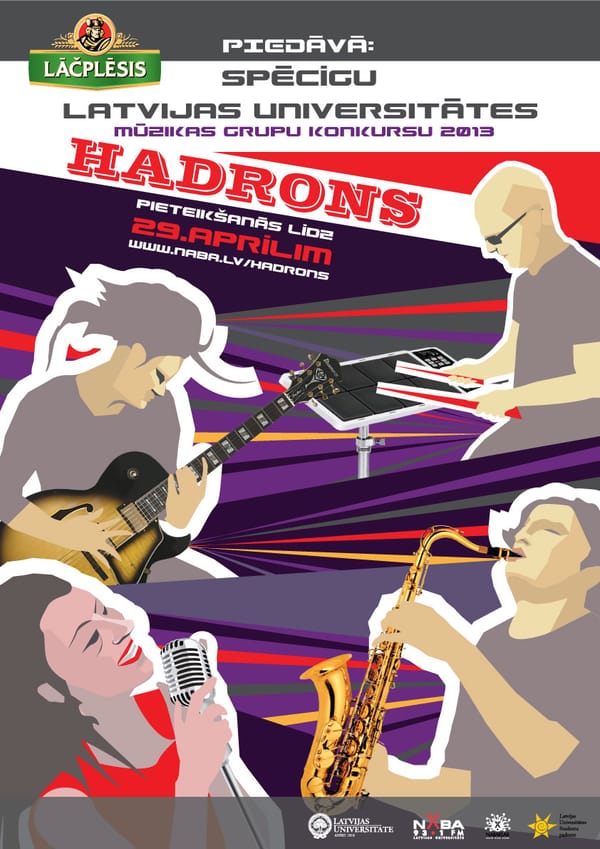 Pieteikšanās LU mūzikas grupu konkursam „Hadrons 2013”