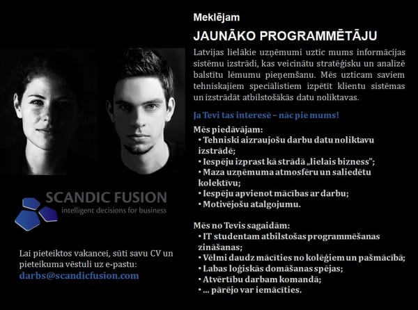 Scandic Fusion meklē jaunus talantus!