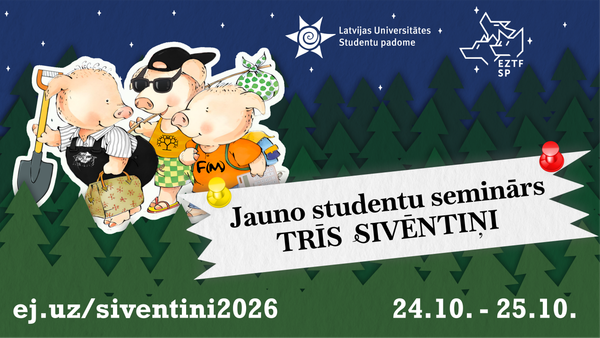 Jauno studentu seminārs 2026: "Trīs sivēntiņi" ir klāt!
